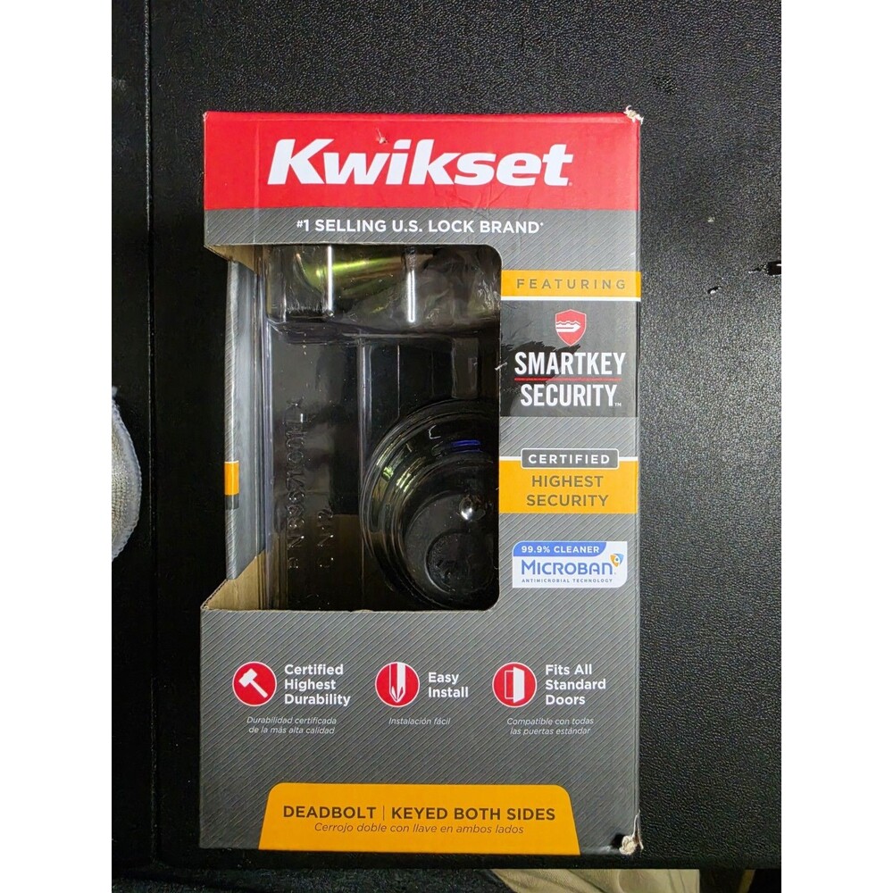 Kwikset Deadbolt Keyed Both Sides Venetian Bronze 99850-073
